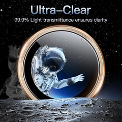 iPhone 16/17 Pro Max Camera Lens Protector 3-Pack | 9H Tempered Glass with Alloy Ring | Anti-Scratch HD Clear Cover – Desert Titanium Finish