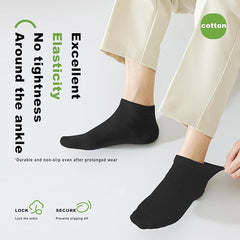 Men’s Breathable Cotton Ankle Socks (Black) – 6 Pairs Lightweight, Soft & Moisture-Wicking Low Cut Socks for Sports, Gym, Office & Everyday All-Season Comfort