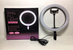 Adjustable LED Ring Fill Light with Phone Holder | Professional Lighting for TikTok, Streaming, Vlogging & Makeup | Brightness & Color Adjustable for Perfect Shots