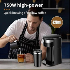 750W 430ML European Electric Espresso Coffee Maker | Italian-Style Home & Office Coffee Machine | Enjoy Rich Aroma and Perfect Crema Every Time