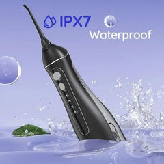 Portable Oral Irrigator with 3 Cleaning Modes | Rechargeable Water Flosser for Deep Cleaning, Adjustable Pressure, IPX7 Waterproof for Home & Travel