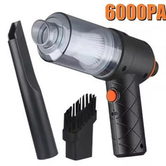 6000Pa Cordless Portable Handheld Vacuum Cleaner | High-Power Rechargeable Vacuum for Home, Office & Car | Lightweight, Compact & Easy-to-Use Cleaning Device