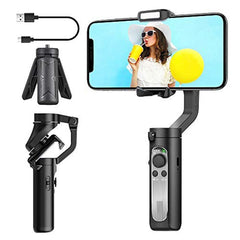 CQL Smart 3-Axis Gimbal Stabilizer – Professional Handheld Video Stabilizer for Smartphones & Action Cameras with Universal Compatibility, Anti-Shake System & Long Battery Life