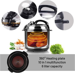 12L Smart Digital Pressure Cooker – Multi-Function Electric Rice Cooker with Non-Stick Inner Pot, LED Display & Stainless Steel Body for Fast, Healthy Cooking