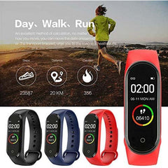 M4 Smartband – Waterproof Fitness Tracker with Heart Rate Monitor, Step Counter, Sleep & Activity Tracking for Men and Women, Ideal for Everyday Health Monitoring