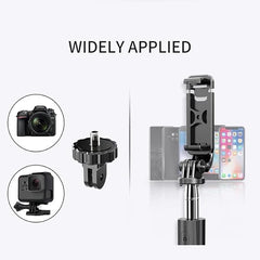 Bluetooth Selfie Stick Tripod D-10 | 360° Rotating Mini Tripod with Detachable Remote for iOS & Android, Compact & Lightweight for Live Broadcasts