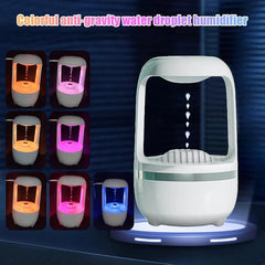Anti-Gravity Bedroom Humidifier – Innovative Floating Water Drop Design, Quiet Ultrasonic Mist Maker for Home, Office & Spa with Ambient LED Lighting and Air Moisturizing Comfort