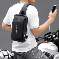 Men's Lightweight Multi-Functional Chest Bag | Fashionable Large Capacity Crossbody Shoulder Bag, Water-Proof Design for Daily Use & Travel