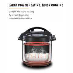 6L Smart Digital Pressure Cooker – Multi-Function Electric Rice Cooker with Non-Stick Inner Pot, LED Display & Stainless Steel Design for Fast, Healthy Meals