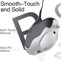 Silicone Case for AirPods Pro 2nd/1st Gen | Shockproof Cover with Keychain, Hard PC Interior & Visible LED for 2023-2019 Models