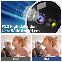 4K 6MP Smart PTZ IP Camera with AI Human Detection, Color Night Vision, Motion Tracking & One-Click Video Calling for Home Security and Remote Monitoring
