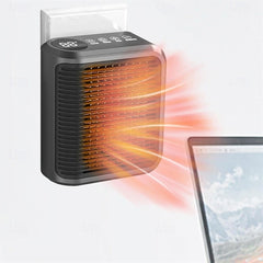 Energy-Efficient Wall-Mounted Mini Heater - Smart Electric Heater with Intelligent Temperature Control, Timer, Remote Control & Advanced Safety Protection for Home and Office