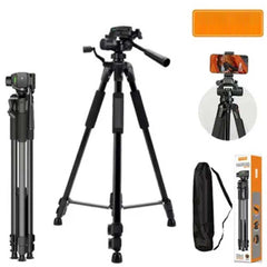 Professional Tripod for Mobile & Camera - Durable ABS + Metal Construction, Adjustable Height, Lightweight, Portable, Universal Compatibility for Smartphones, DSLR & Mirrorless Cameras