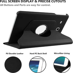 360° Rotating PU Leather Case for Samsung Galaxy Tab A 8.0" (2017) – Stand Cover with Auto Sleep/Wake, Multi-Angle Viewing for SM-T380/T385 (Multi-Color)