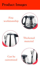 1800W 220V 2-in-1 Electric Kettle and Tea Maker with Tray | Stainless Steel, Automatic Shut-Off, 1.8L Capacity for Tea and Coffee Brewing, Ideal for Home, Office, Hotel
