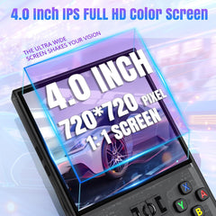 R36MAX Retro Handheld Console – 128GB Storage, 22,000 Preloaded Games, 4" 4K IPS Screen, Open-Source Linux System, Portable Multi-Colour Classic Gaming Device