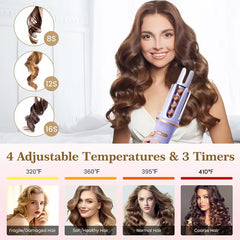 2-in-1 Electric Hair Styler – Rotating Curling Iron & Straightener Brush with Negative Ion Technology, Fast Heating, Frizz Control & Smooth Styling Tool (Multi-Colour)