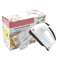 Compact Hand Electric Mixer with Attachments | 7-Speed Control, Stainless Steel Beaters & Dough Hooks, Lightweight Ergonomic Design for Baking, Whisking, Beating