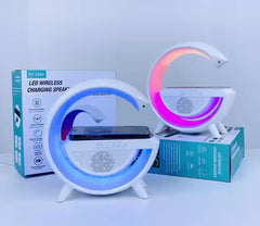 3-in-1 Night LED Desk Lamp | Bluetooth Speaker with 15W Wireless Charger | Dimmable Touch Lamp for Bedroom, Office & Home Décor