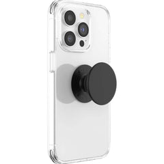 PopGrip with Swappable Top – Black Phone & Tablet Grip and Stand – Secure Hold, Hands-Free Viewing, Wireless Charging Compatible, Perfect Everyday Mobile Accessory