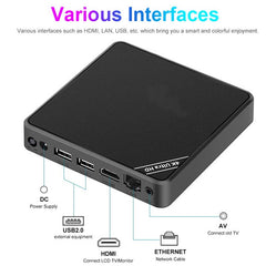 4K Ultra HD Android 15.0 TV Box – 8GB RAM, 128GB ROM, HDR10+ Streaming Device with Dolby Audio, WiFi 6, Bluetooth 5.2 & Voice Remote Control
