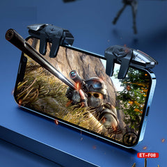 Mobile Game Trigger Controller – Clip-On Fire Buttons & Joystick for PUBG, COD Mobile & Free Fire | Responsive Design for iOS/Android | No Bluetooth or Charging Needed