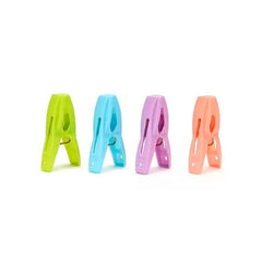 Plastic Clothes Pins Laundry Clips | 40 Colorful Clothespins with Storage Bag | Small 2-Inch Clothespins for Clothes Drying