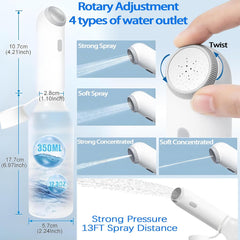 Electric Portable Bidet Sprayer – USB Rechargeable, High-Pressure Hygiene Solution with 400mL Large Bottle for Travel, Postpartum, and Baby Cleaning