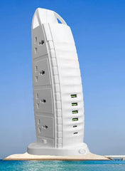 Sailboat Shape Tower Extension Lead with Type C Fast Charging Ports