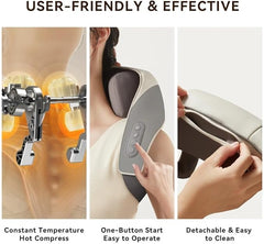 Wireless Back Muscle Relaxing Massage Pillow – Portable Neck, Shoulder, and Back Massager for Pain Relief