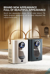 HY6 4K Smart DLP Android 9 Mini Video Projector | 200 Lumens, Wireless Screen, Portable with Built-In Speaker and Manual Lens | 3m Projection