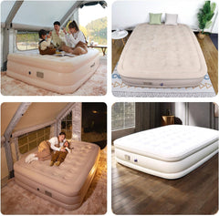 Queen Air Mattress with Built-in Pump | Inflatable Camping & Guest Bed