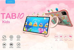 Tab10 10.1 Inch Kids Tablet - 6GB RAM, 128GB ROM, 8000 mAh Battery, Durable Design with Parental Controls and Educational Apps for Fun & Learning