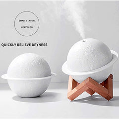 Table Desk Oil Diffuser Aroma Air Humidifier with LED Moon Planet Night Light