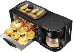 3-in-1 Multifunctional Breakfast Maker | All-in-One Coffee Maker, Toaster, and Griddle | Ultimate Morning Time-Saver | Compact & Efficient Design