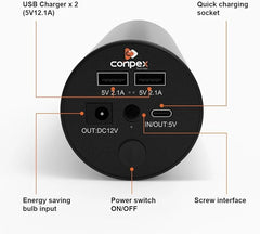 Multi-Functional Portable Power Supply | USB Rechargeable 12W Emergency Light for Camping & Tents