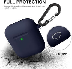 Soft Silicone Protective Case Cover for AirPods 2 & 1 | Durable & Stylish | Midnight Blue