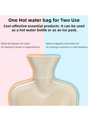 Hot Water Bag with Soft Cover | Rubber Hot & Cold Therapy Pack for Pain Relief