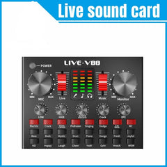 V88 Live Sound Card Mixer – Compact USB Audio Mixer with Built-In Effects for Mobile Streaming