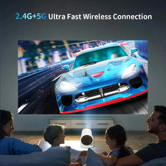 Portable Family Projector | Android Smart Projector with HD Display for Camping & Home