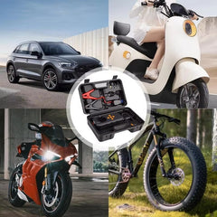 Portable 12V 150PSI Wireless Car Air Compressor | LED Display & Automatic Shut-Off | Compact Tire Inflator for Cars, Bikes & Sports Equipment